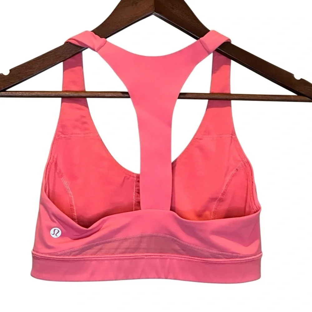 Lululemon Break Free Sports Bra Nulux In Flash Light Tone Coral  Women's Size 6 - Picture 2 of 7